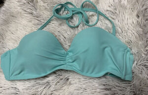 InMOCEAN Swimwear Sz SM Push-Up Bikini Top Turquoise solid bathing suit